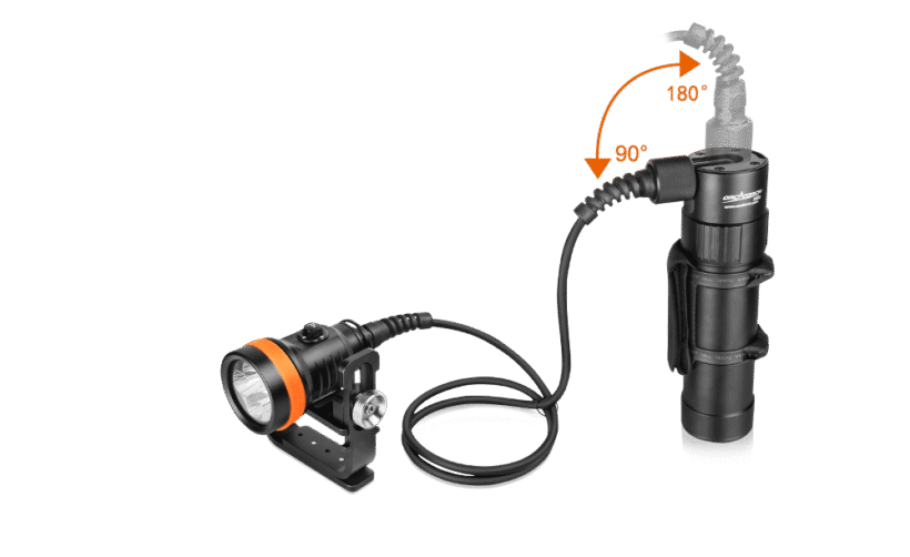 Orcatorch D630 – 4,000 Lumens Canister Dive Light with 150m Depth Rating
