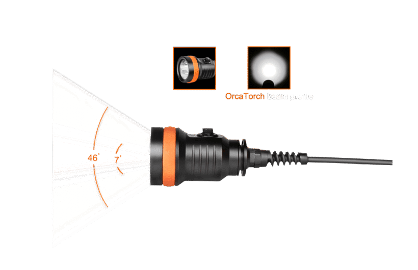 Orcatorch D630 – 4,000 Lumens Canister Dive Light with 150m Depth Rating