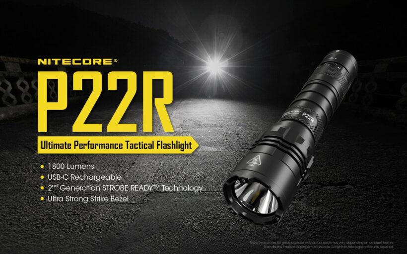 Nitecore P22R – 1800 Lumen Tactical Torch | STROBE READY | Strike Bezel | IP68 Nitecore P22R – 1800 Lumen Tactical Torch | STROBE READY | Strike Bezel | IP68