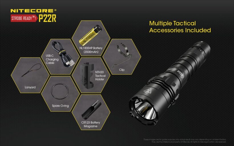 Nitecore P22R – 1800 Lumen Tactical Torch | STROBE READY | Strike Bezel | IP68 Nitecore P22R – 1800 Lumen Tactical Torch | STROBE READY | Strike Bezel | IP68