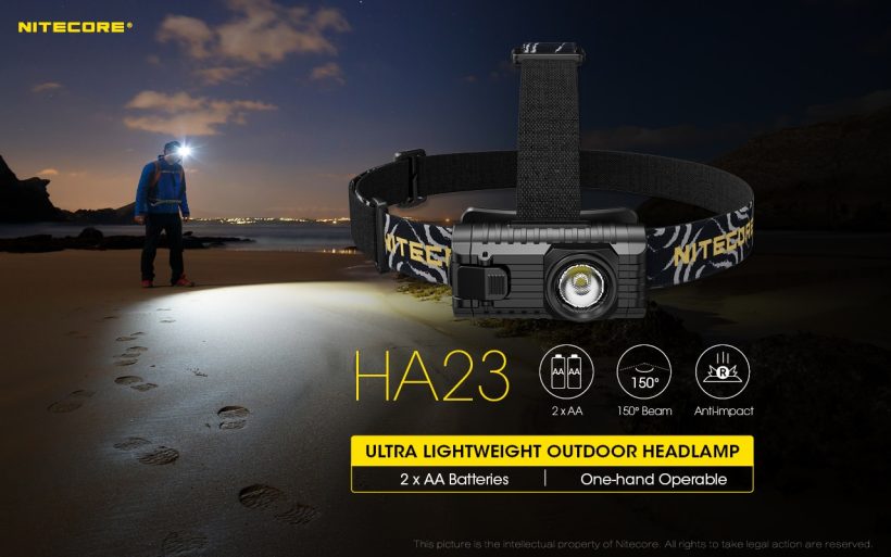 Nitecore HA23 - 250 Lumens Lightweight Headlamp for Outdoor Activities