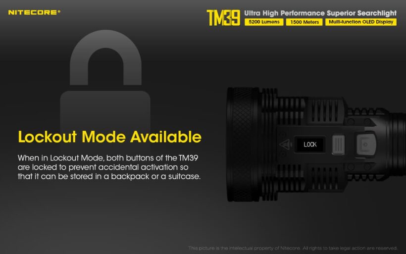 Nitecore TM39 – 5,200 Lumens Ultra-Long Range Rechargeable Flashlight
