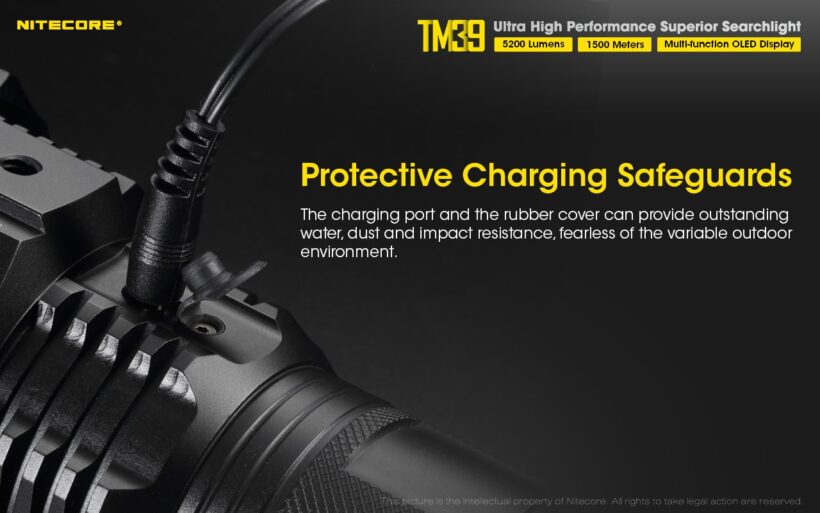 Nitecore TM39 – 5,200 Lumens Ultra-Long Range Rechargeable Flashlight