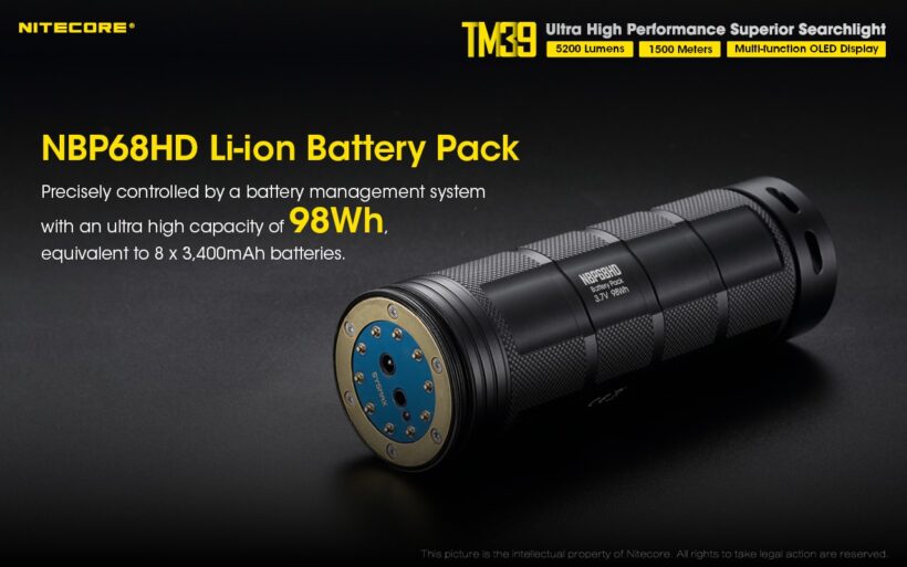 Nitecore TM39 – 5,200 Lumens Ultra-Long Range Rechargeable Flashlight
