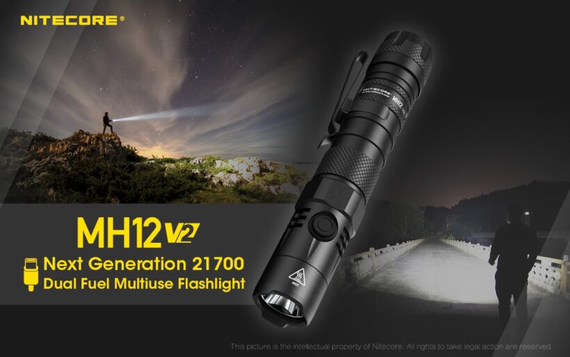 Nitecore MH12 V2 - 1200 Lumens Flashlight with 202-Meter Throw