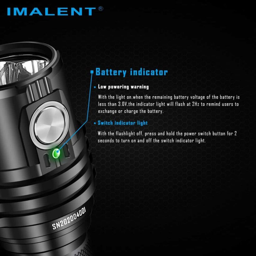 Imalent MS03 13000 Lumens Flashlight – 324 Meter Beam Distance