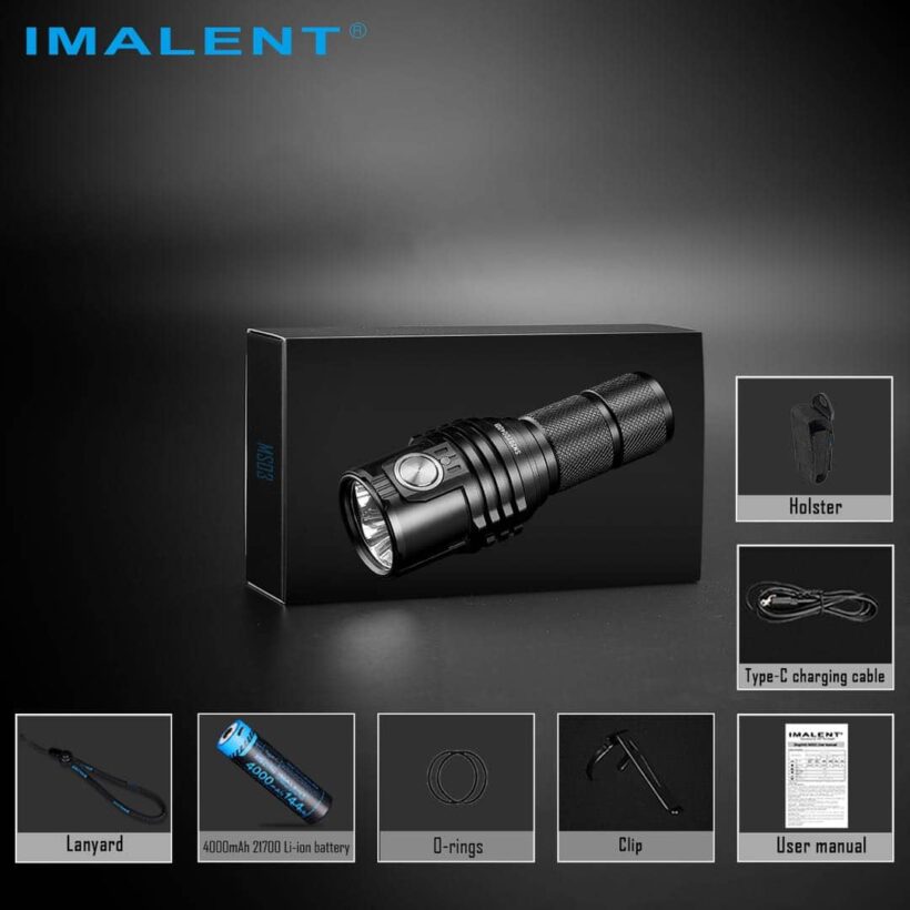 Imalent MS03 13000 Lumens Flashlight – 324 Meter Beam Distance