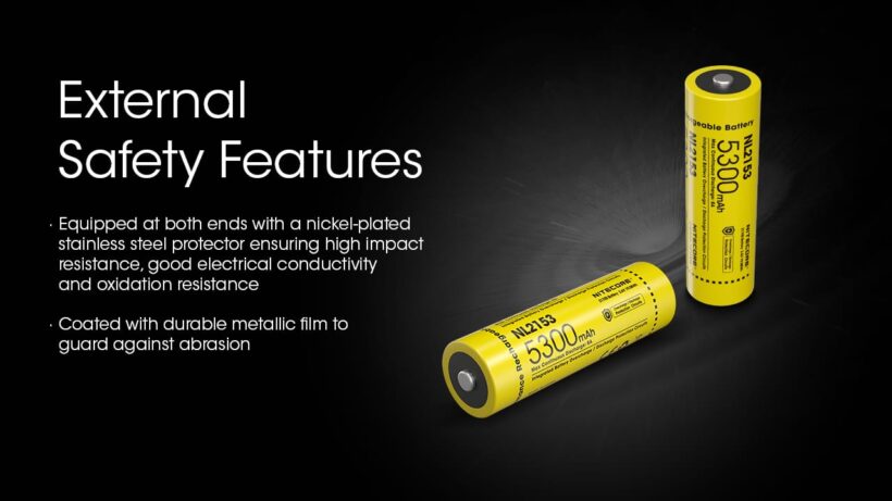 Nitecore NL2153 21700 Li-ion Battery – 5300mAh Capacity