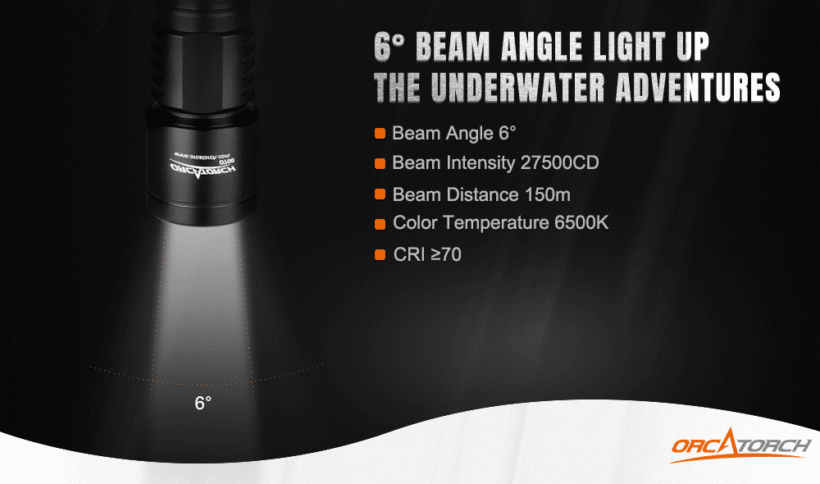 OrcaTorch D511 – 2200 Lumens Dive Torch with 150m Depth Rating
