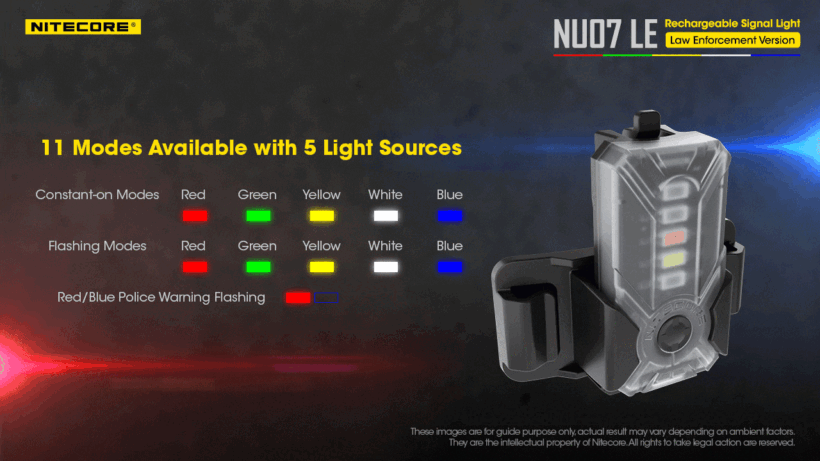 Nitecore NU07 LE – Multi-Color Rechargeable LED Signal Light