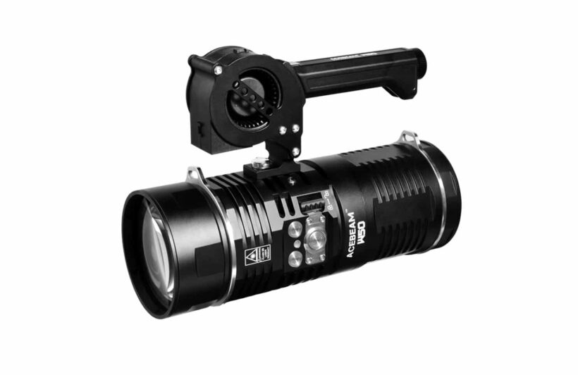 Acebeam W50 White LEP Flashlight – 1400 Lumens, 3985 Meter Beam Throw