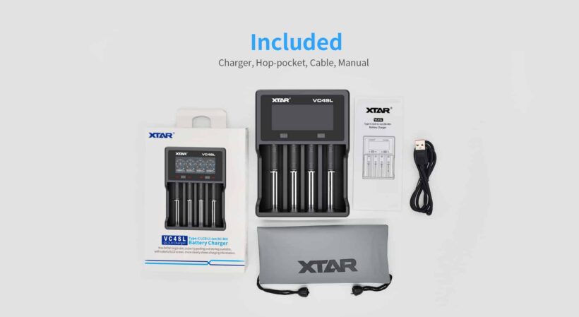 Xtar VC4SL Charger – USB Type-C, 3A Fast Charging, and Multiple Protections