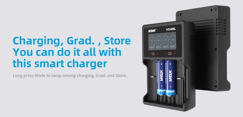 Xtar VC4SL Charger – USB Type-C, 3A Fast Charging, and Multiple Protections