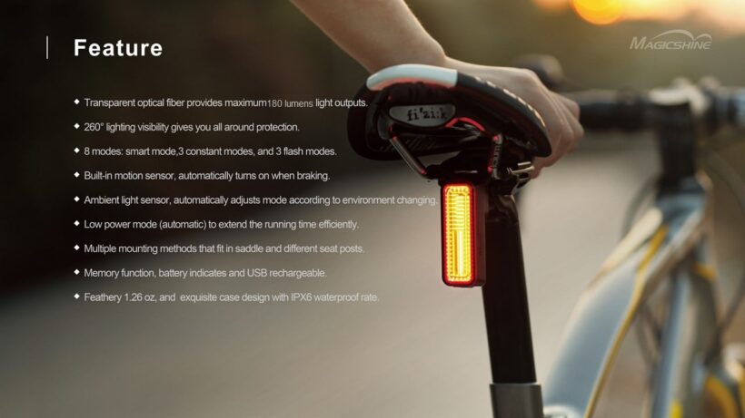 Magicshine SEEMEE 180 – Powerful USB Rechargeable Bicycle Tail Light with 180 Lumens