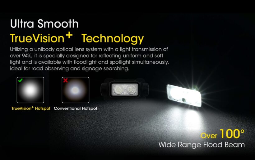 Nitecore NU40 Headlamp – 1,000 Lumens, 100 Meter Beam Distance, 120 Hour Runtime