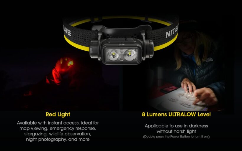 Nitecore NU40 Headlamp – 1,000 Lumens, 100 Meter Beam Distance, 120 Hour Runtime