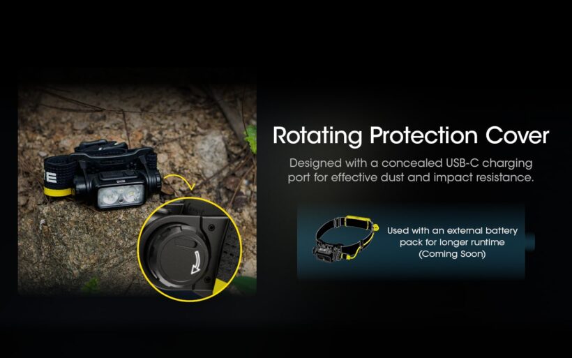 Nitecore NU40 Headlamp – 1,000 Lumens, 100 Meter Beam Distance, 120 Hour Runtime