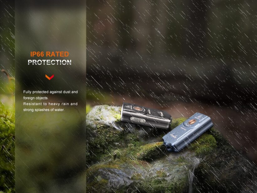 Fenix E03R V2.0 Keychain Flashlight – 500 Lumens, 90 Meter Beam Distance