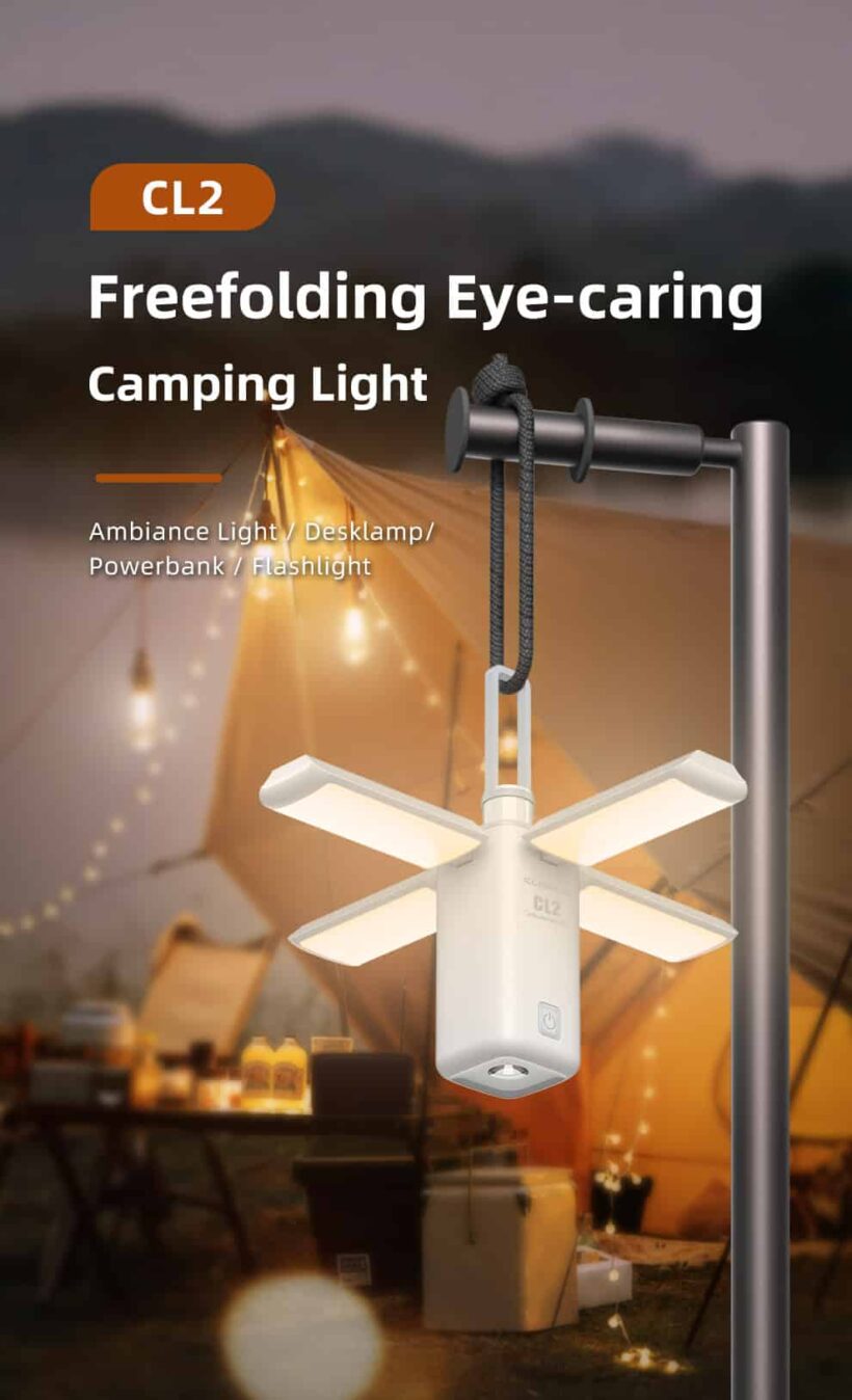 Klarus CL2 Camping Lantern – 750 Lumens, Rechargeable, and Waterproof