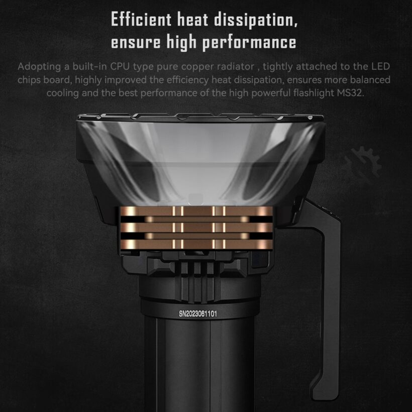 Imalent MS32 Flashlight – 200,000 Lumens, 1618 Meter Throw