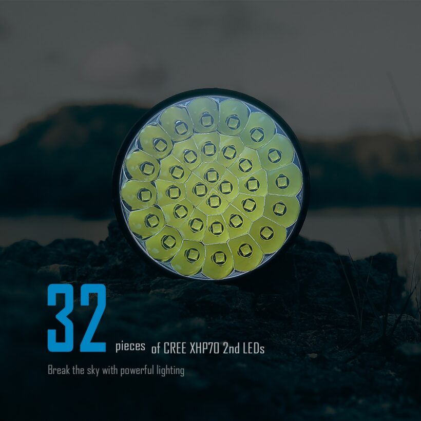 Imalent MS32 Flashlight – 200,000 Lumens, 1618 Meter Throw