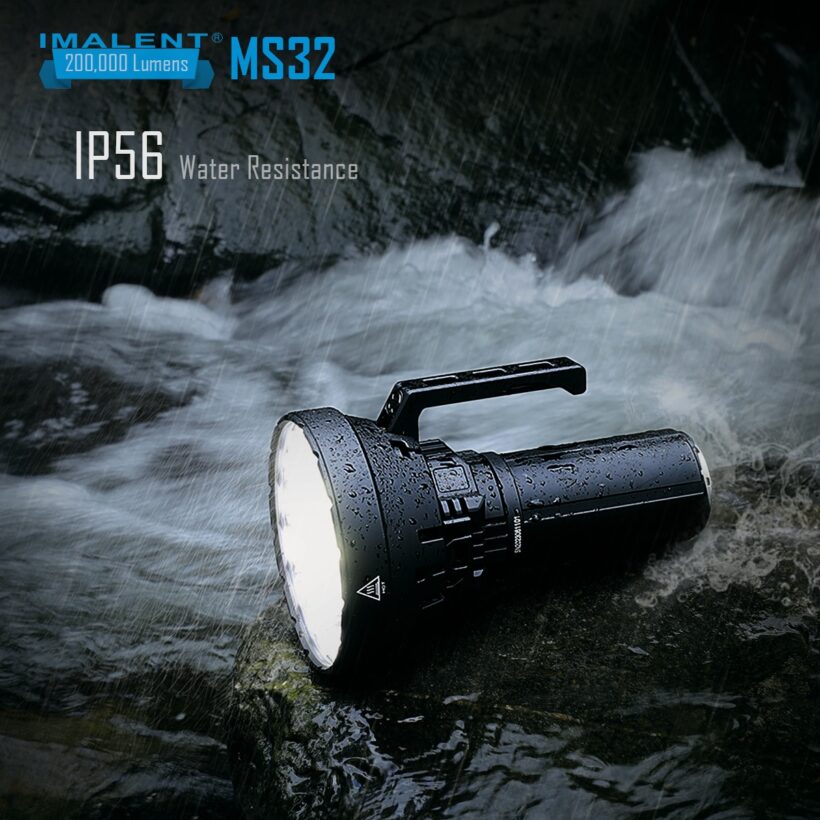 Imalent MS32 Flashlight – 200,000 Lumens, 1618 Meter Throw