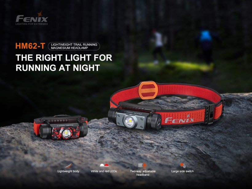 Fenix HM62-T 1200 Lumens Headlamp - Designed for Trail Runners and Outdoor Enthusiasts