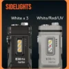 RovyVon Angel Eyes E30 Pro (Black) – Dual-LED 3500 Lumens Flashlight with Side UV/Red/White Lights