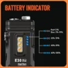 RovyVon Angel Eyes E30 Pro (Black) – Dual-LED 3500 Lumens Flashlight with Side UV/Red/White Lights