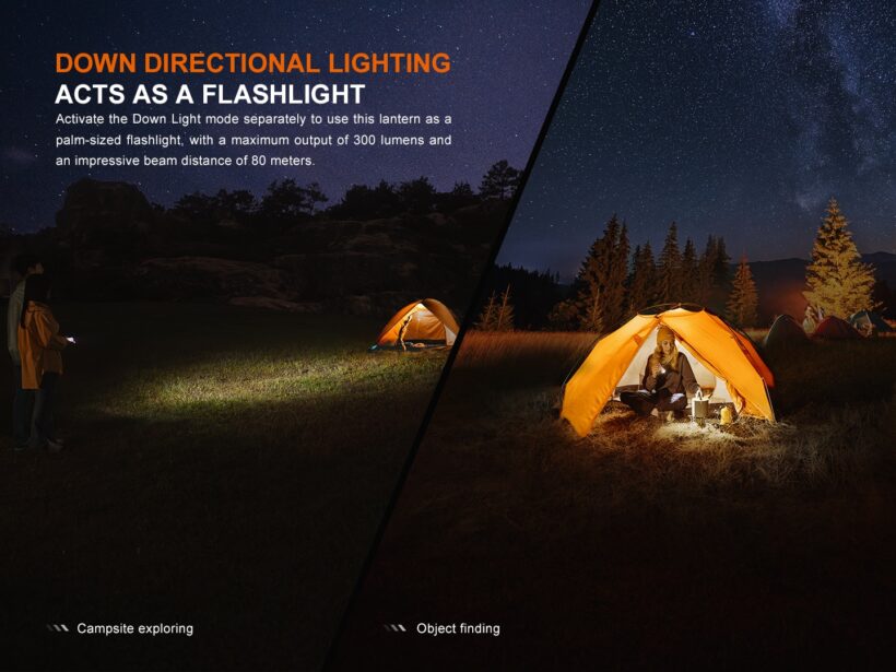Fenix CL22R Multi Colour Camping Lantern (Black Only) – 500 Lumens