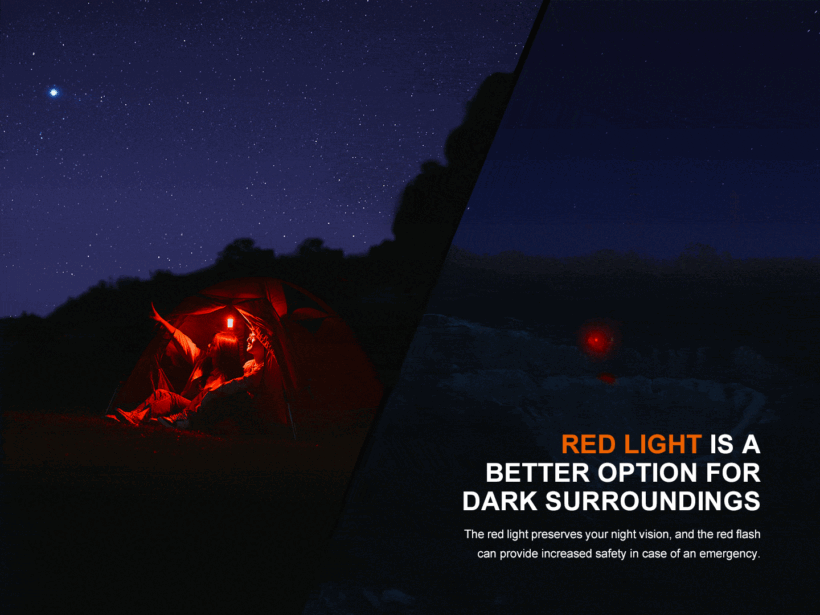 Fenix CL22R Multi Colour Camping Lantern (Black Only) – 500 Lumens
