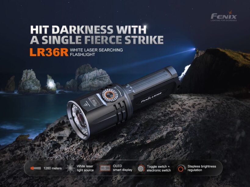 Fenix LR36R 10000 Lumens 1260 Meter Beam Distance High-Performance Search and Rescue Flashlight