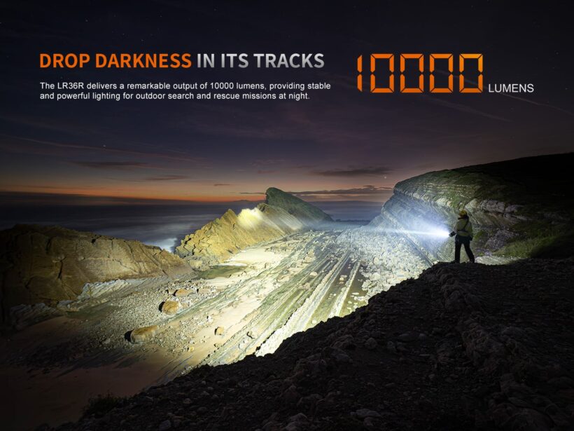 Fenix LR36R 10000 Lumens 1260 Meter Beam Distance High-Performance Search and Rescue Flashlight