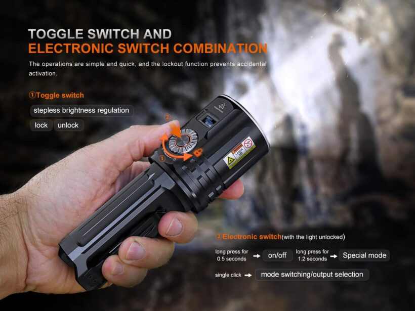 Fenix LR36R 10000 Lumens 1260 Meter Beam Distance High-Performance Search and Rescue Flashlight