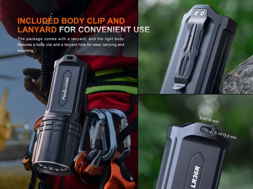 Fenix LR36R 10000 Lumens 1260 Meter Beam Distance High-Performance Search and Rescue Flashlight
