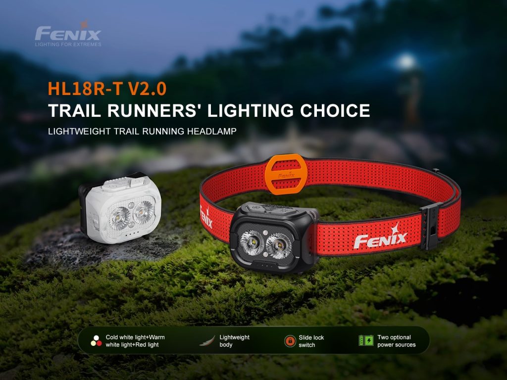Fenix HL18R-T V2.0 – 800 Lumens Trail Running Headlamp with 125-Meter Beam Distance (Black)