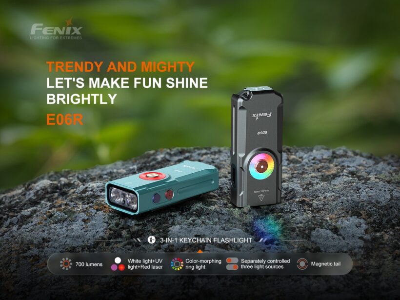 Fenix E06R – 700 Lumens Compact Keychain Flashlight with Multi-Function Lighting