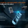 Fenix E06R 700 Lumens 110 Beam Distance Compact Keychain Flashlight with Multi-Function Lighting (Black)