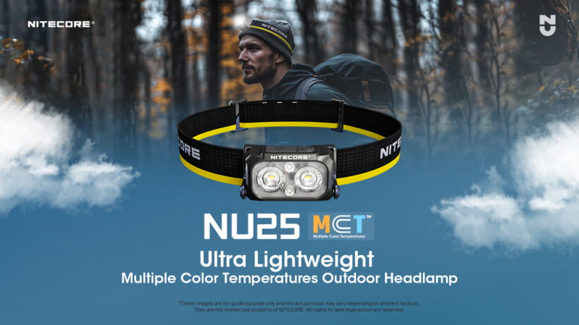Nitecore NU25 MCT – Multi-Colour Temperature 400 Lumens Headlamp with 132-Meter Beam Distance