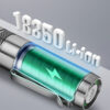 VastLite BOW Titanium LEP Flashlight – 280 Lumens, 750 Meter Beam Distance (Glow Stick on Side)