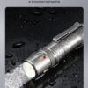 VastLite BOW Titanium LEP Flashlight – 280 Lumens, 750 Meter Beam Distance (Glow Stick on Side)