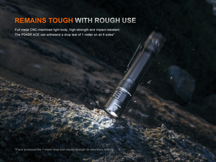 Fenix PD45R ACE – 3200 Lumens Tactical Flashlight with 410 Meter Beam Distance