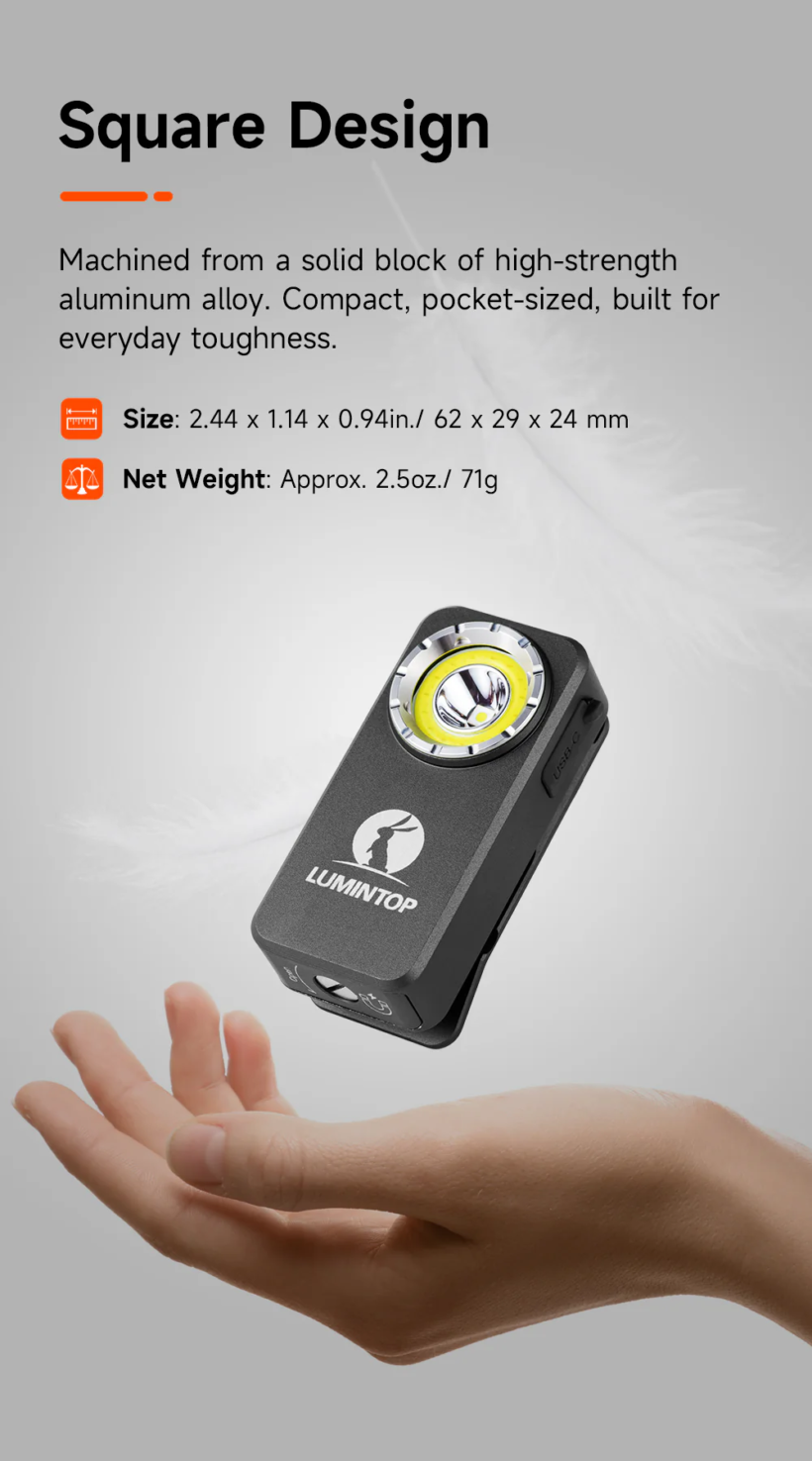 Lumintop F01 Mini Triple-Beam 1200 Lumen 182 Meter Beam Distance EDC