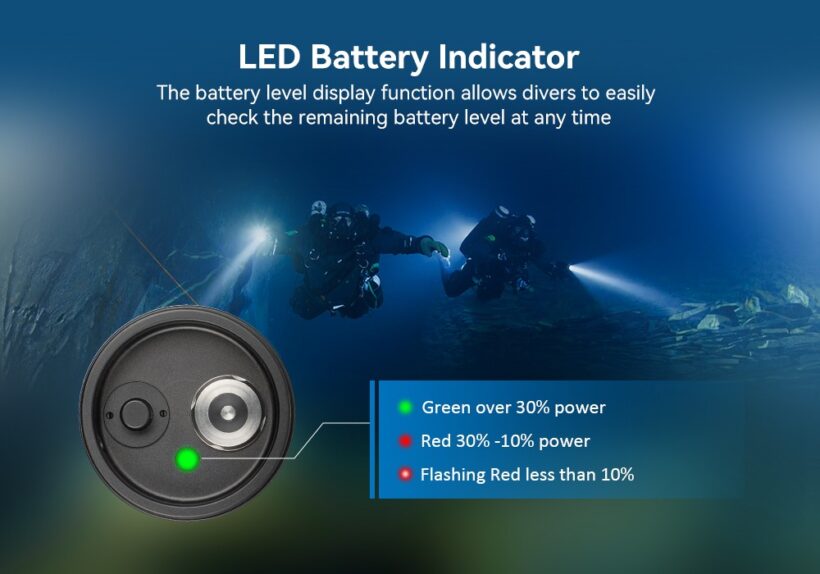 OrcaTorch D920 – 5000 Lumens Dive Light with 424-Meter Beam Distance and 150m Depth Rating