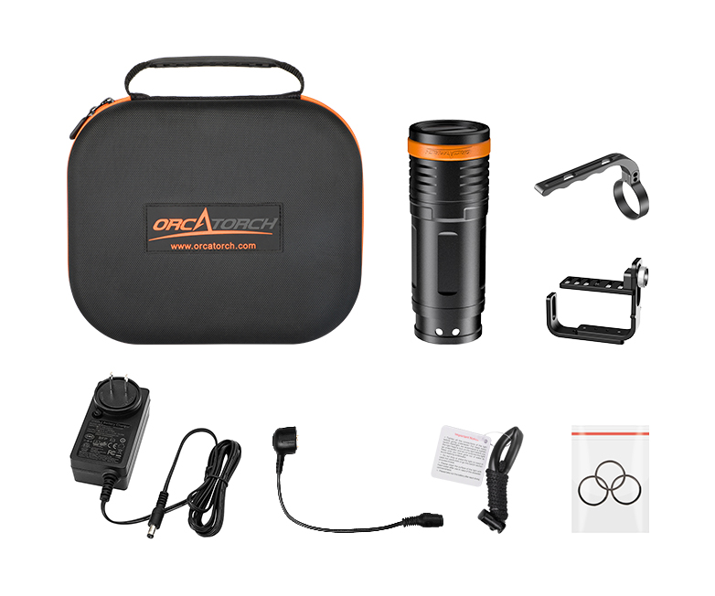 OrcaTorch D920 – 5000 Lumens Dive Light with 424-Meter Beam Distance and 150m Depth Rating