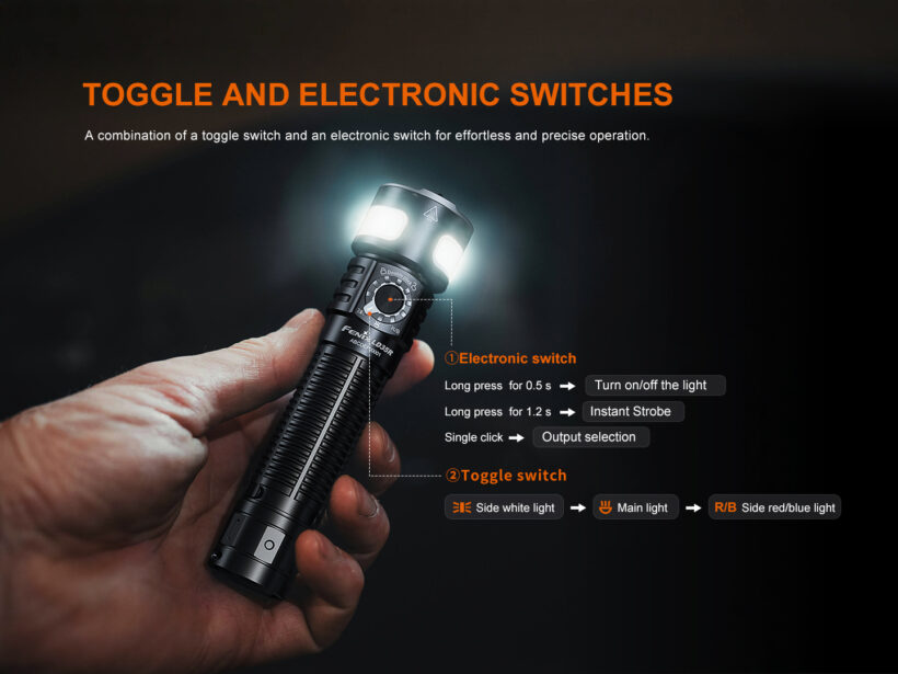 Fenix LD35R – 1800 Lumens 337 Meter Beam Distance with Triple Light Sources
