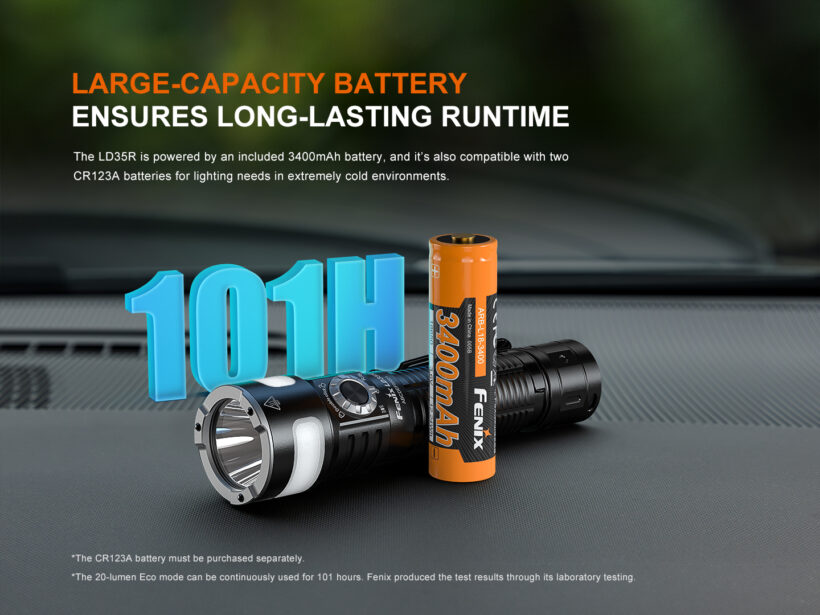 Fenix LD35R – 1800 Lumens 337 Meter Beam Distance with Triple Light Sources