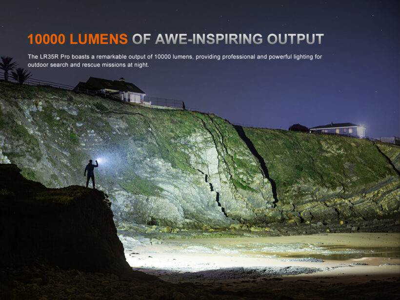 Fenix LR35R PRO – 10,000 Lumens 500 Meter Beam Distance Rechargeable Flashlight