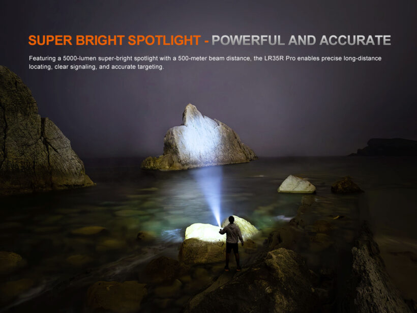 Fenix LR35R PRO – 10,000 Lumens 500 Meter Beam Distance Rechargeable Flashlight