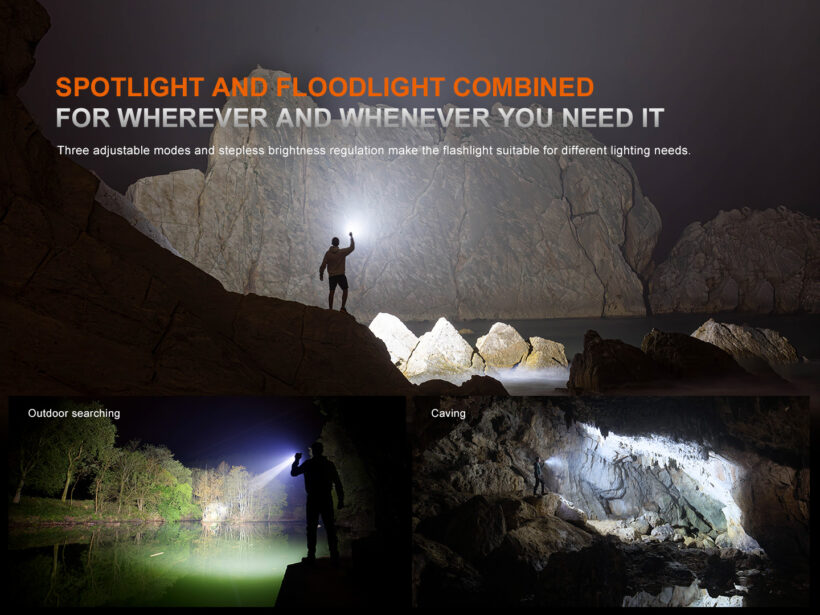 Fenix LR35R PRO – 10,000 Lumens 500 Meter Beam Distance Rechargeable Flashlight